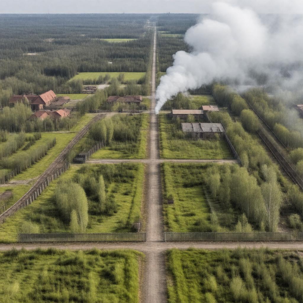 Click to view larger image AI-created image of Auschwitz Birkenau