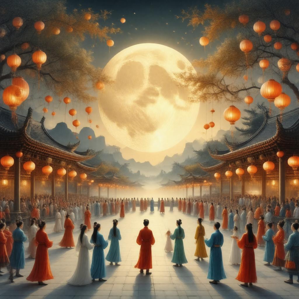 AI-created image of Autumn Moon Festival