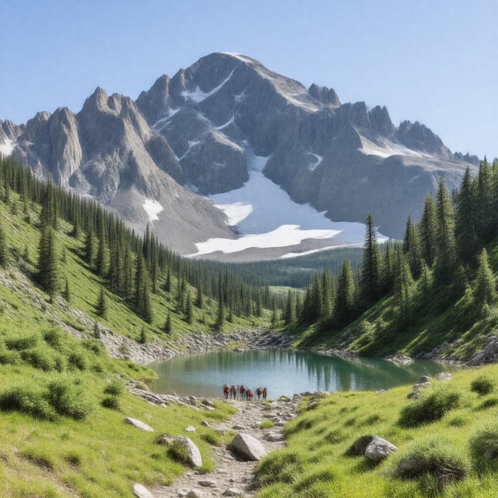 AI-created image of Avalanche Gulch