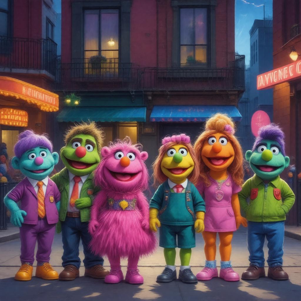 AI-created image of Avenue Q