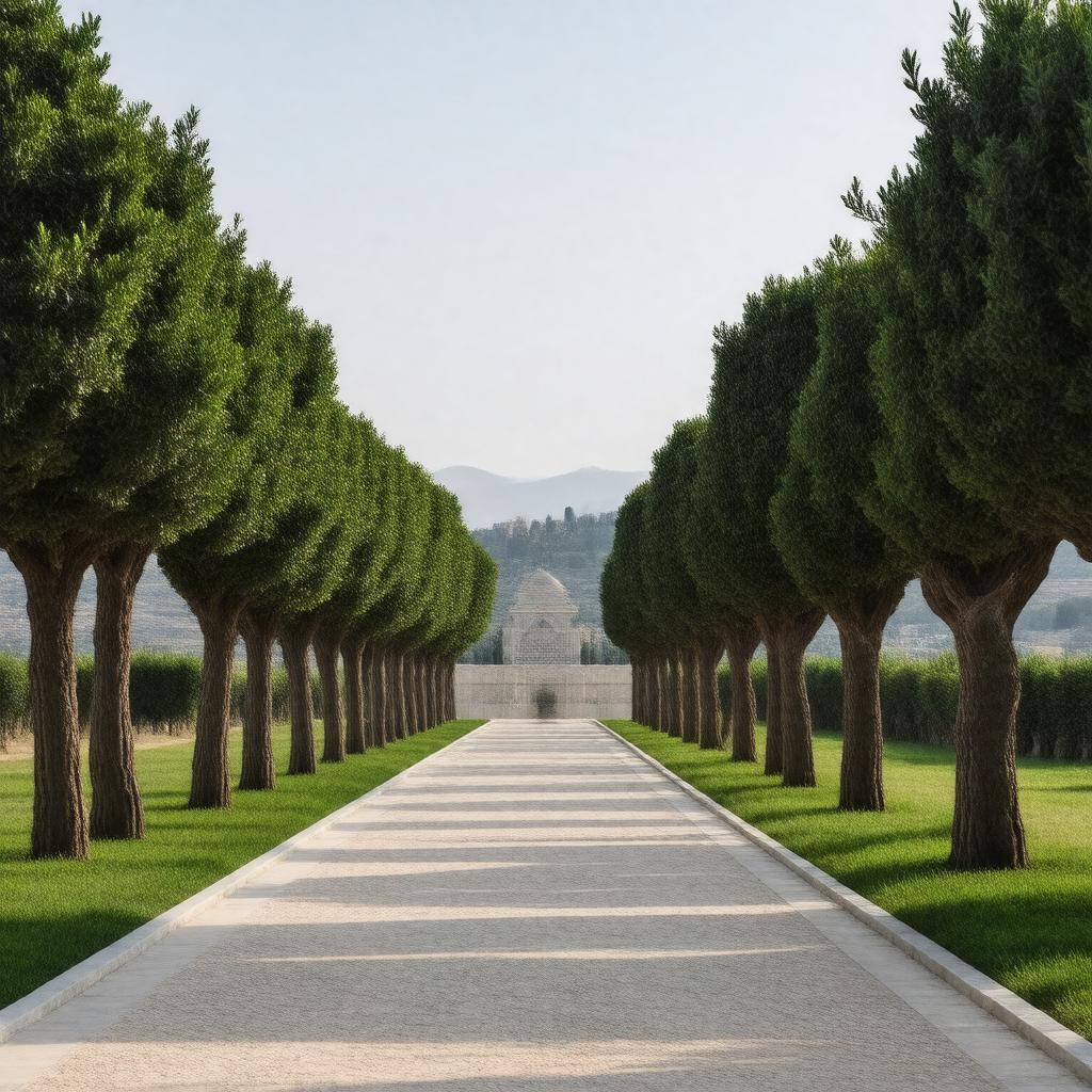 Click to view larger image AI-created image of Avenue of the Righteous Among the Nations