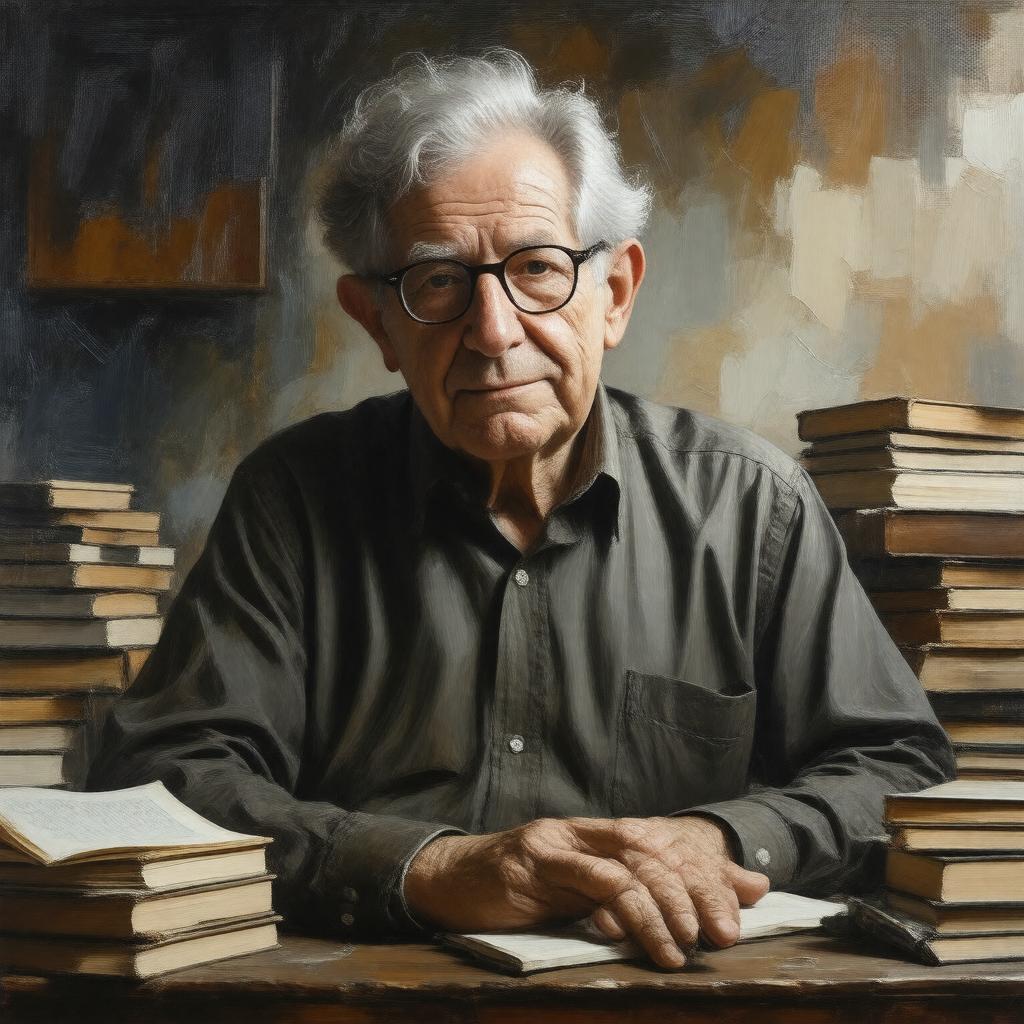 AI-created image of Avram Noam Chomsky