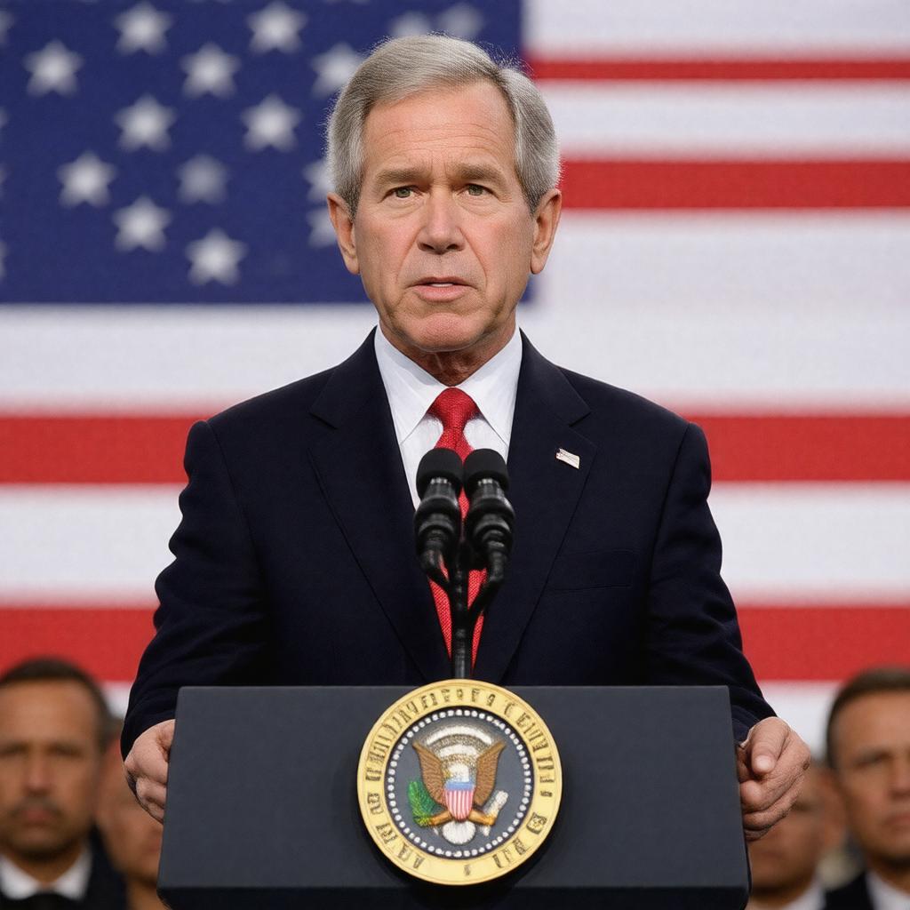 AI-created image of Axis of Evil speech