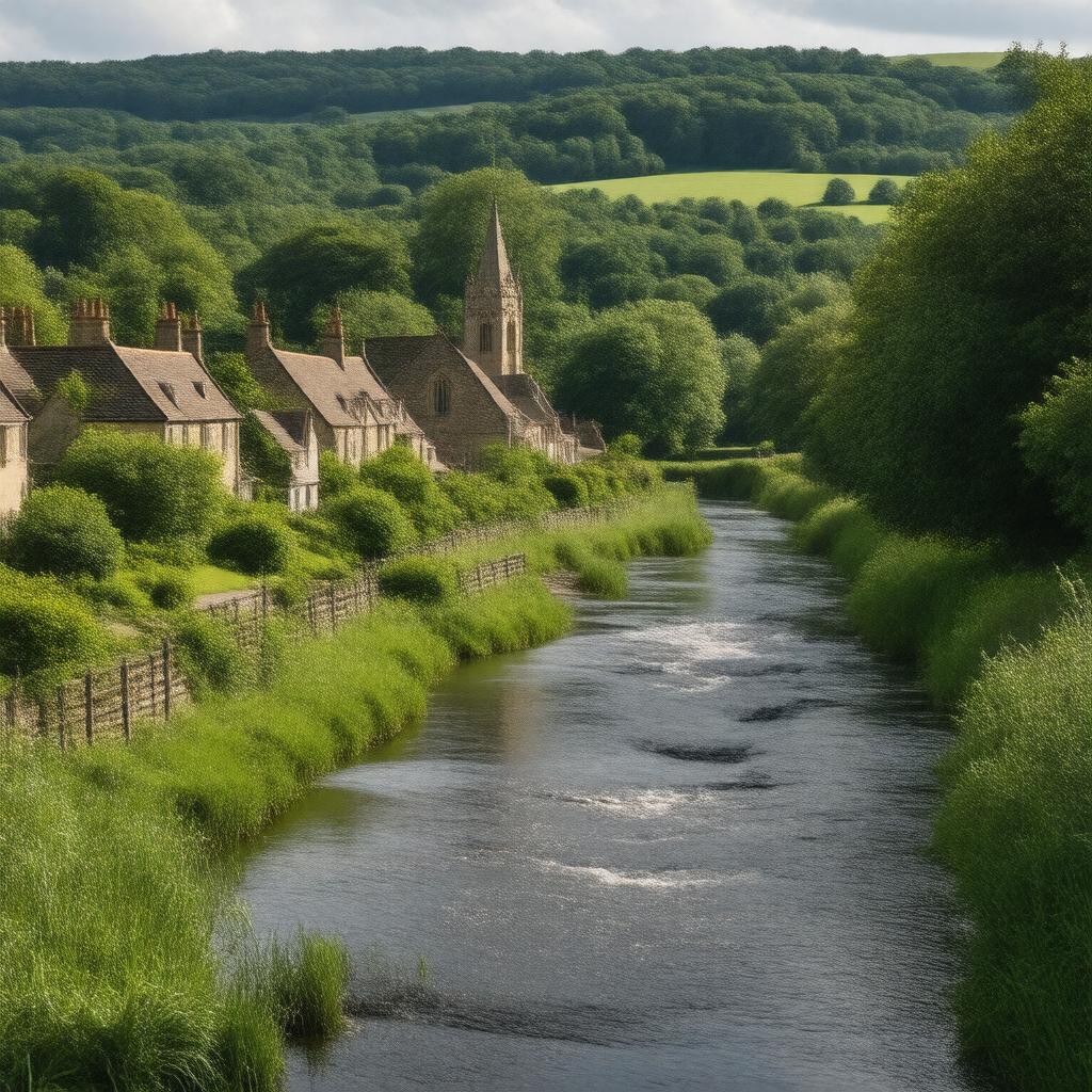 AI-created image of Aynho, Northamptonshire, England