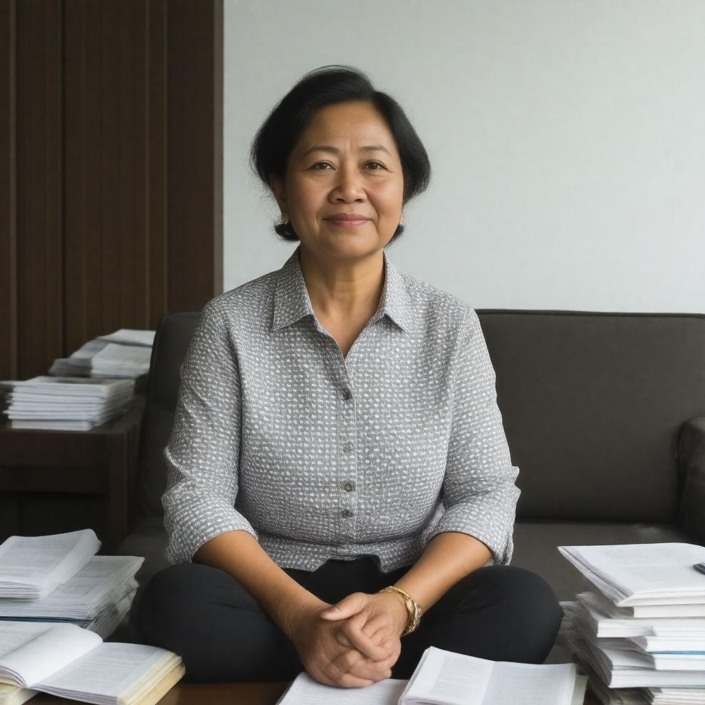 AI-created image of Ayu Utami