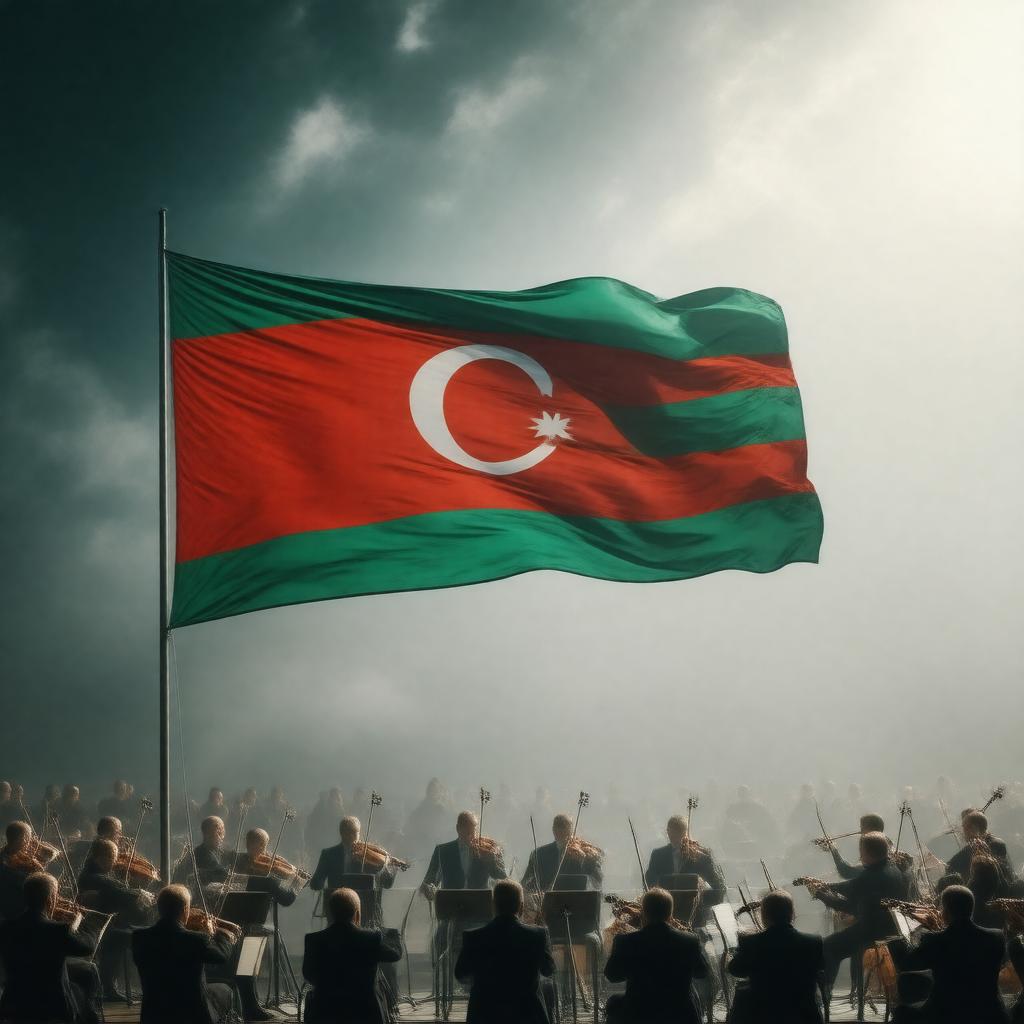 AI-created image of Azərbaycan Marşı