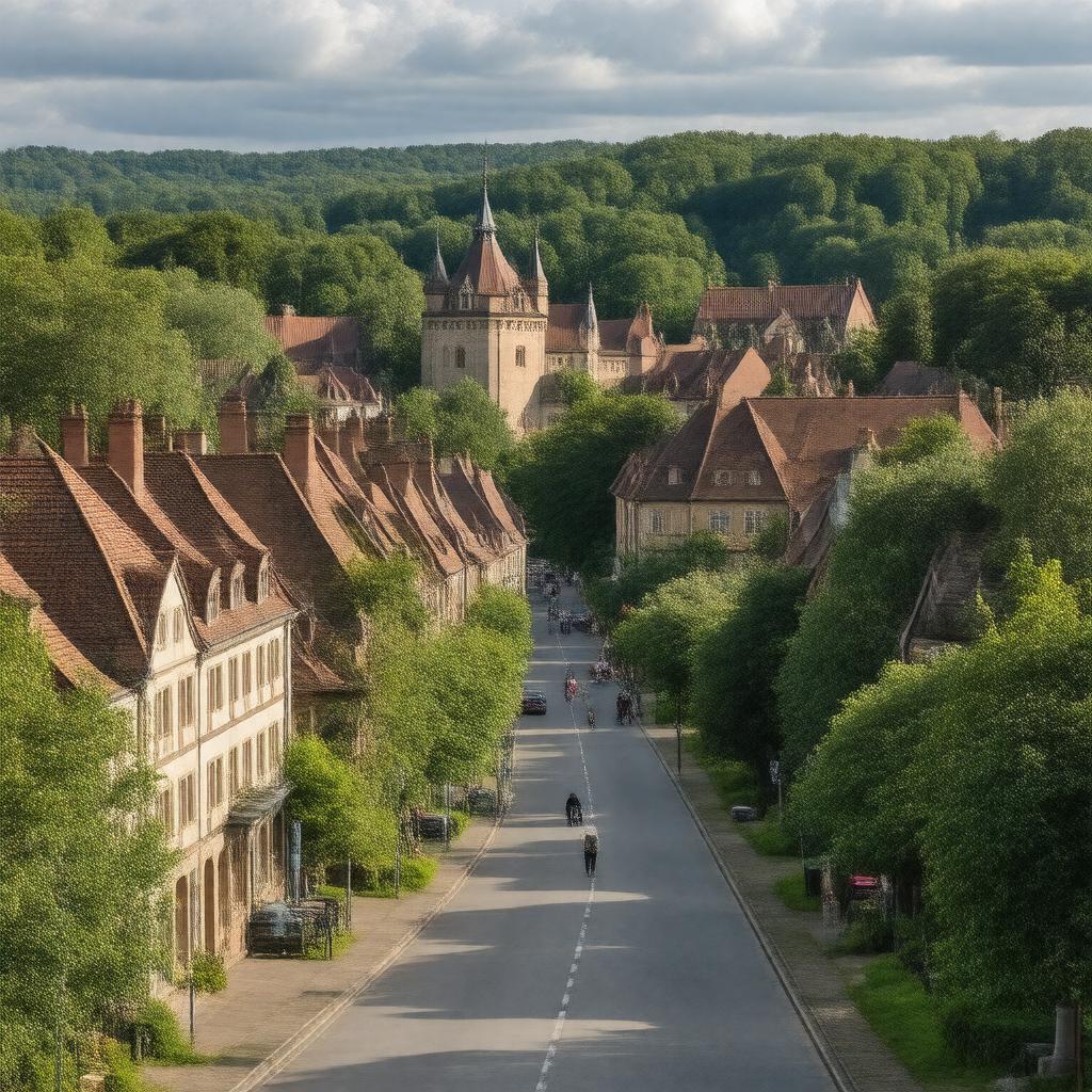 AI-created image of Bückeburg, West Germany