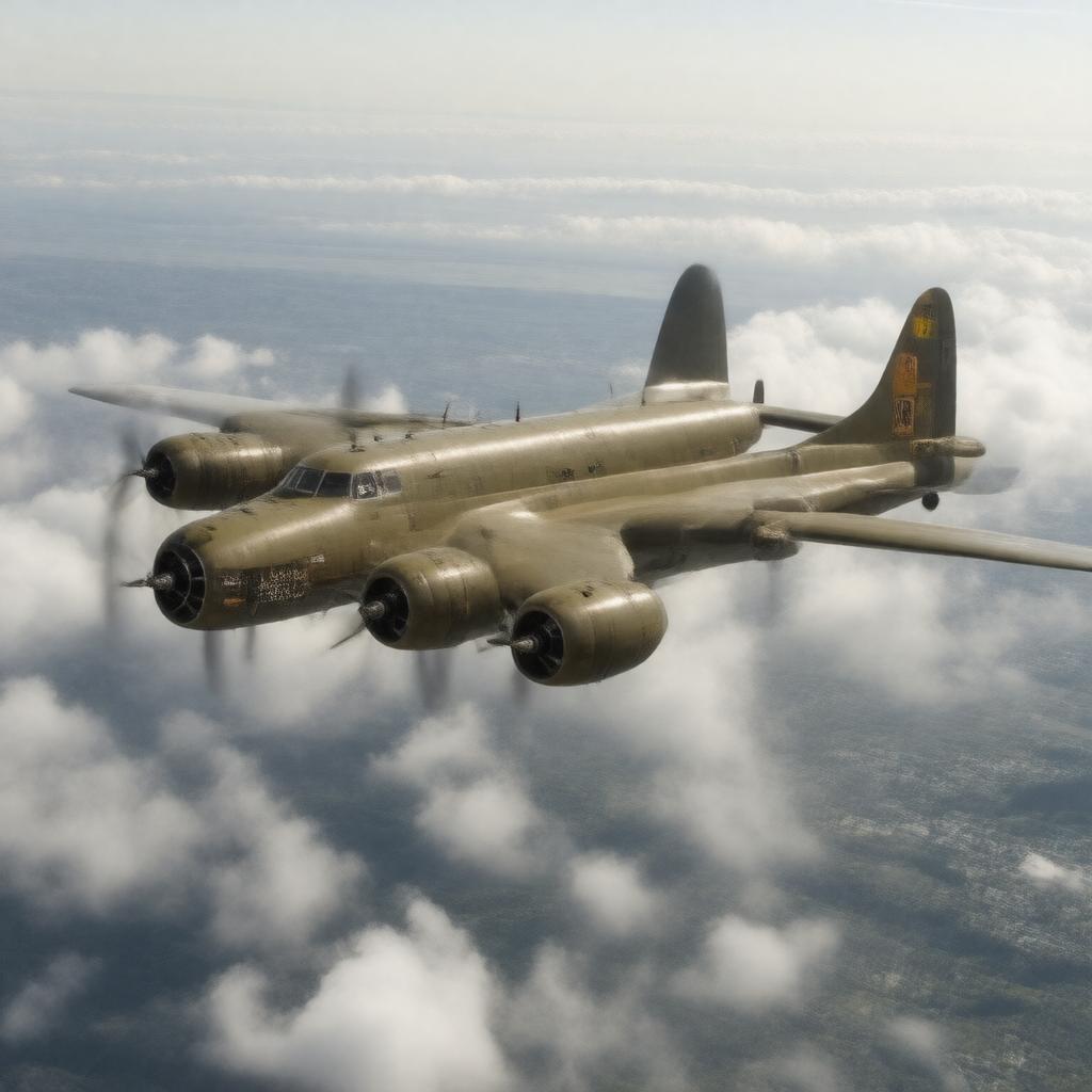 Click to view larger image AI-created image of B-29 Superfortress bomber