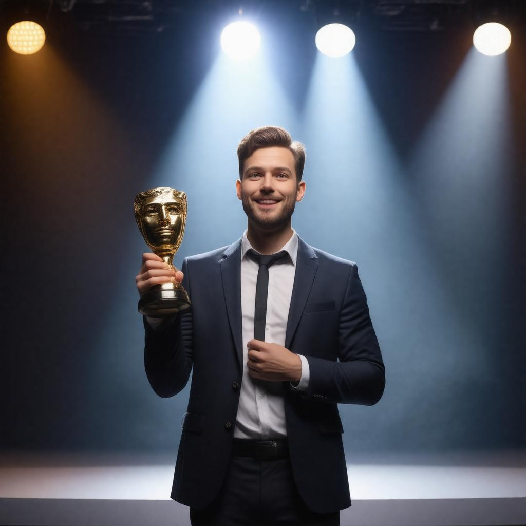 Click to view larger image AI-created image of BAFTA Award for Best Male Comedy Performance