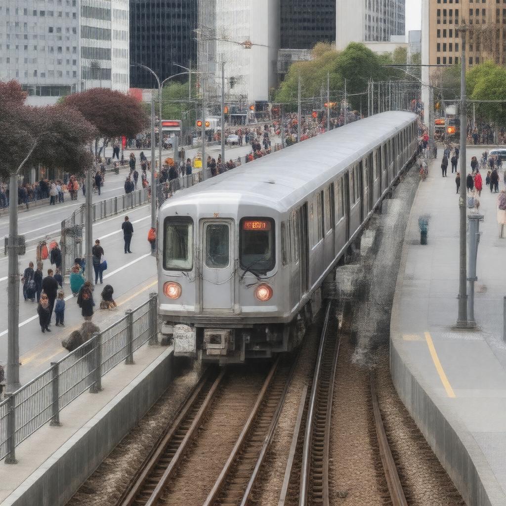 AI-created image of BART (nearby Powell Street Station)