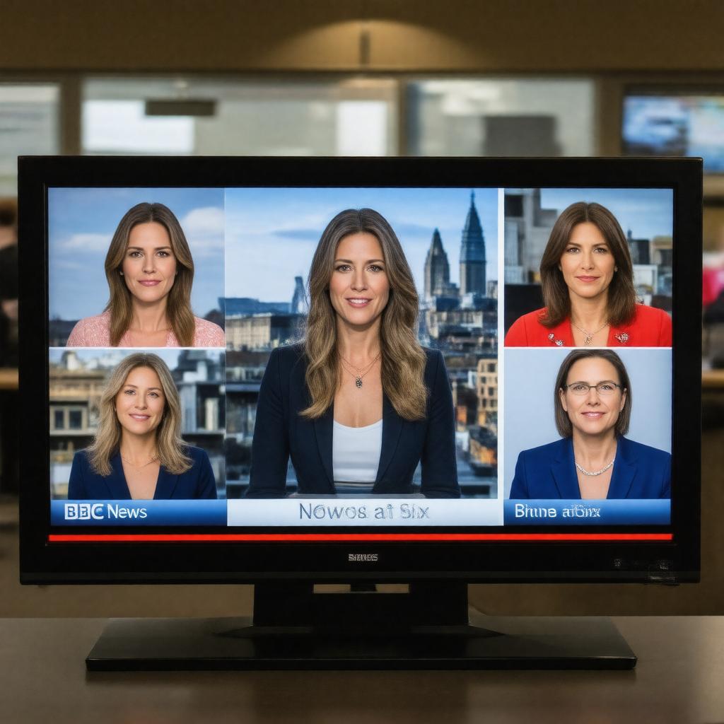 Click to view larger image AI-created image of BBC News at Six