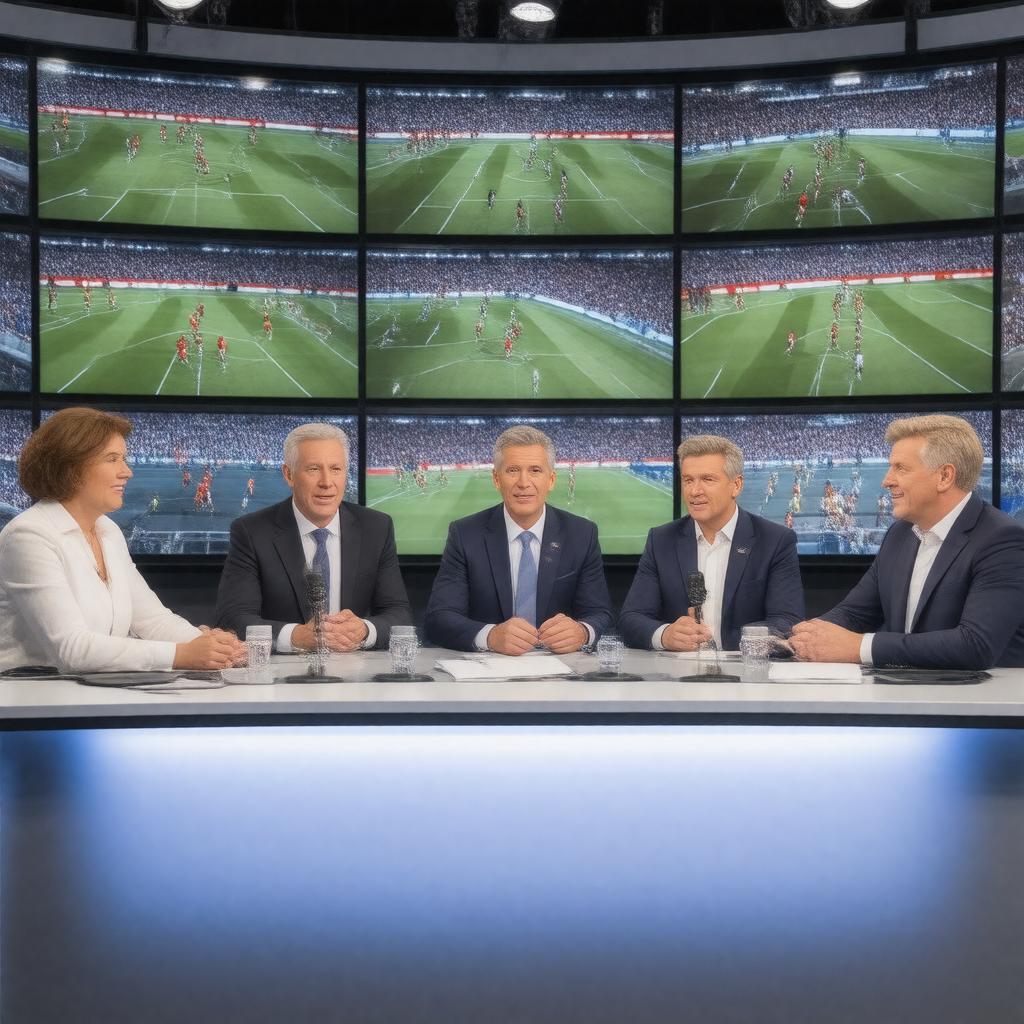 AI-created image of BBC Sports commentary team