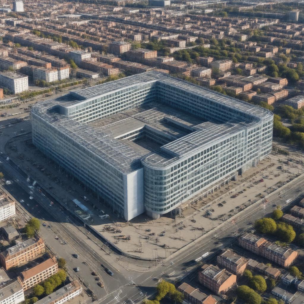 Click to view larger image AI-created image of BBC White City complex