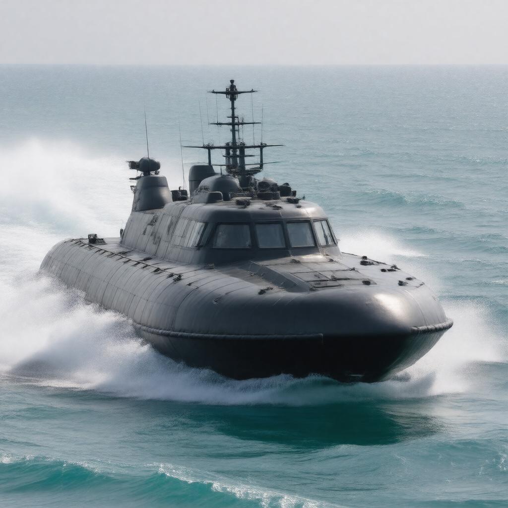 AI-created image of BH.7 Wellington class hovercraft