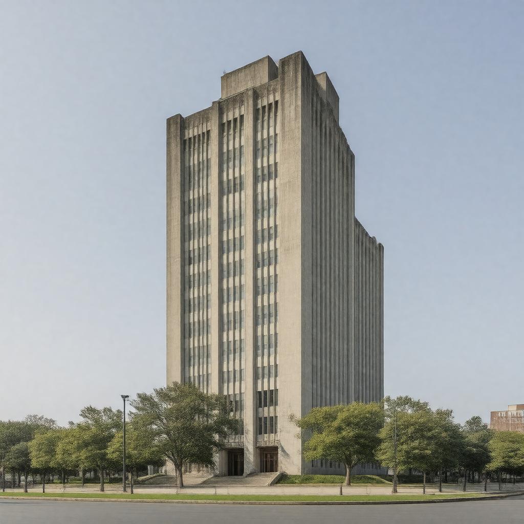 AI-created image of BU Law Tower
