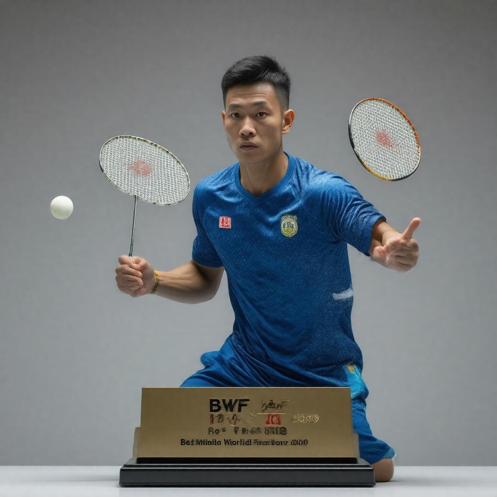Click to view larger image AI-created image of BWF Best Male Player of the Year 2009