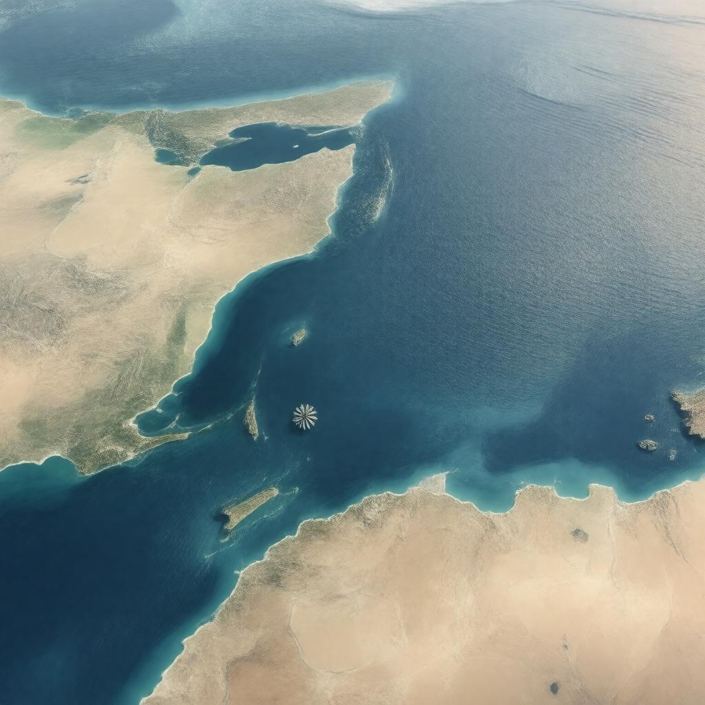 Click to view larger image AI-created image of Bab-el-Mandeb Strait