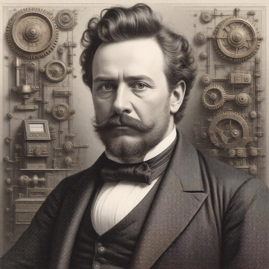 Click to view larger image AI-created image of Babbage