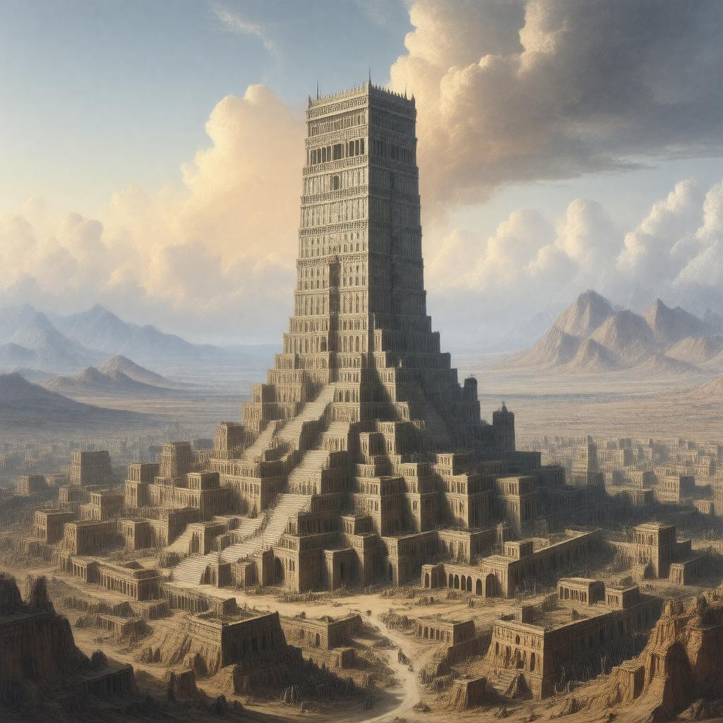 AI-created image of Babel Tower