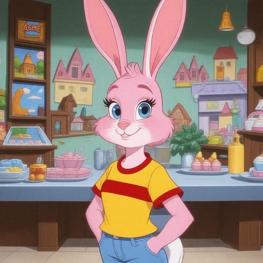 AI-created image of Babs Bunny