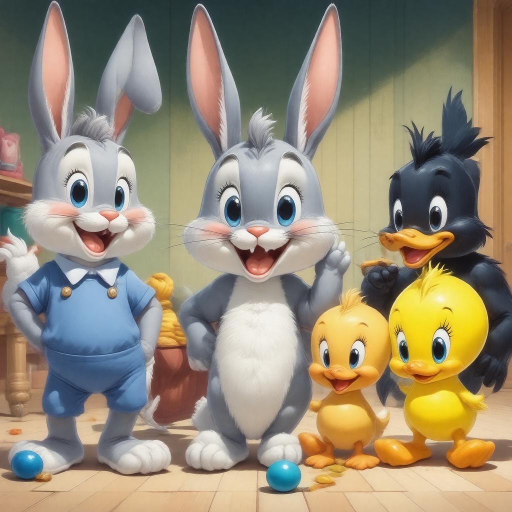 AI-created image of Baby Looney Tunes