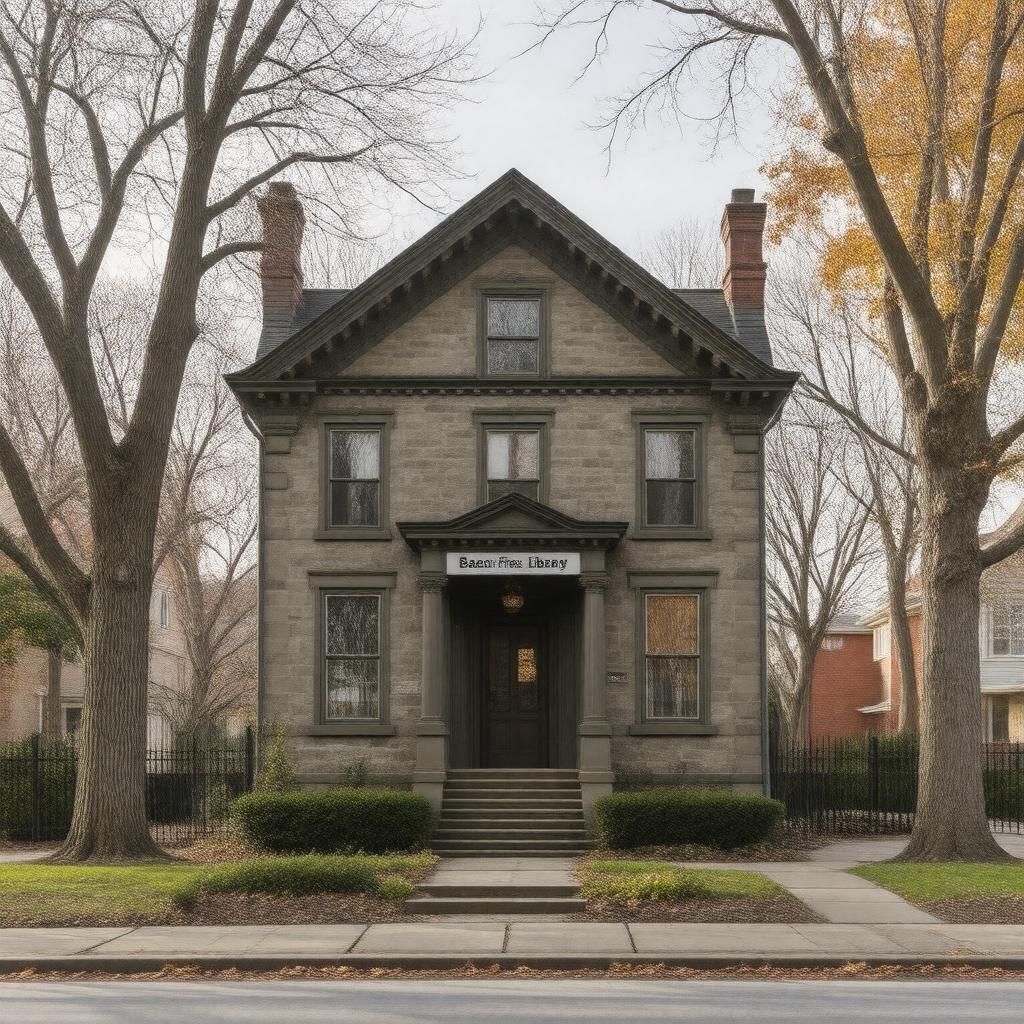 Click to view larger image AI-created image of Bacon Free Library