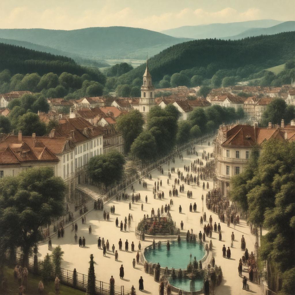 AI-created image of Baden-Baden, Weimar Republic
