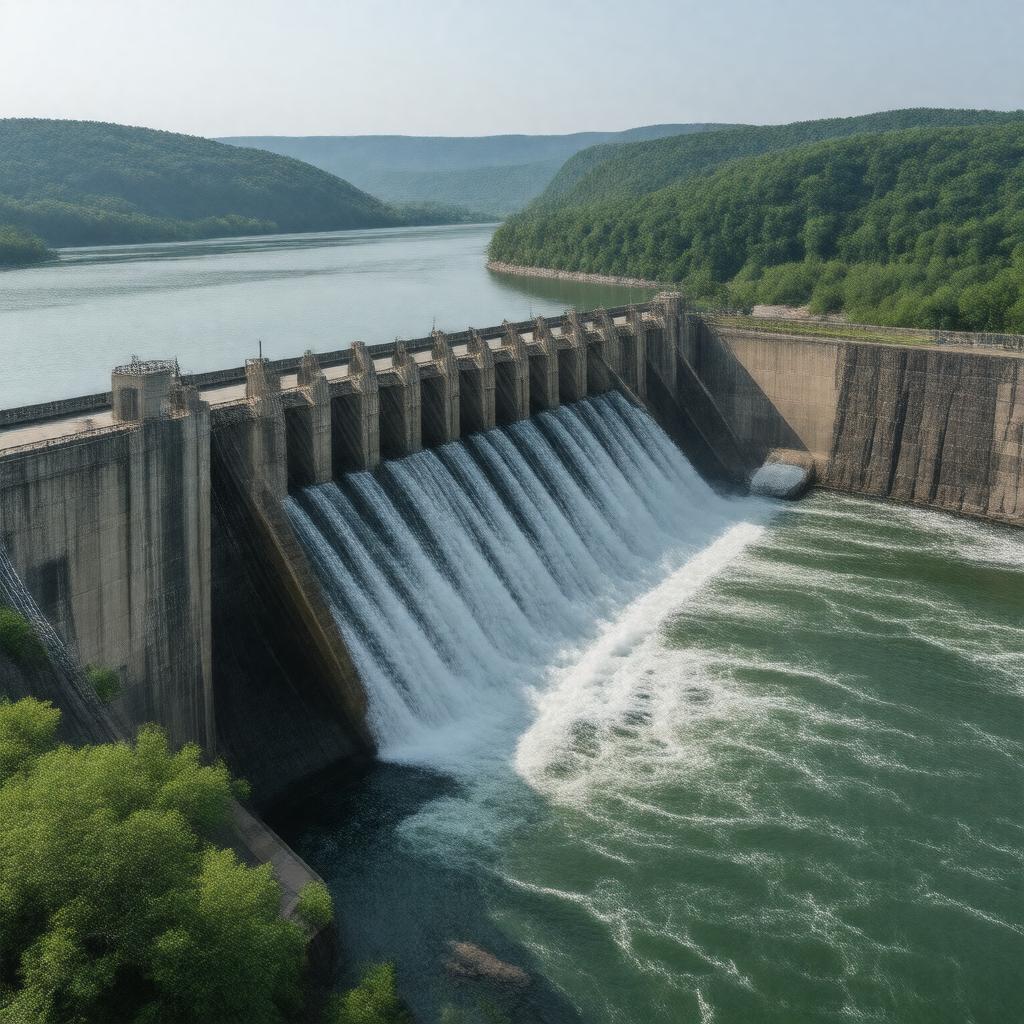 AI-created image of Bagnell Dam