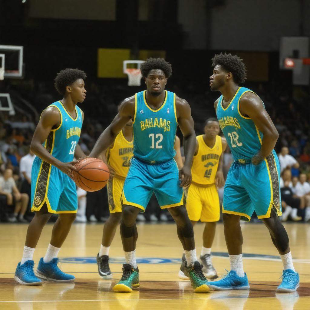 AI-created image of Bahamas national basketball team