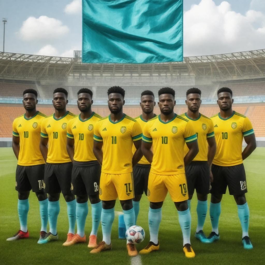 AI-created image of Bahamas national football team
