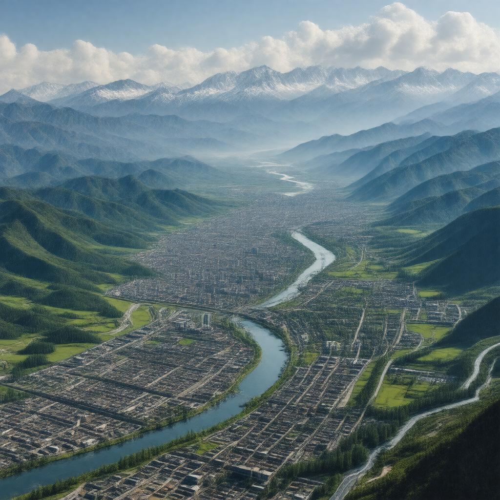 AI-created image of Baishan, Jilin, China