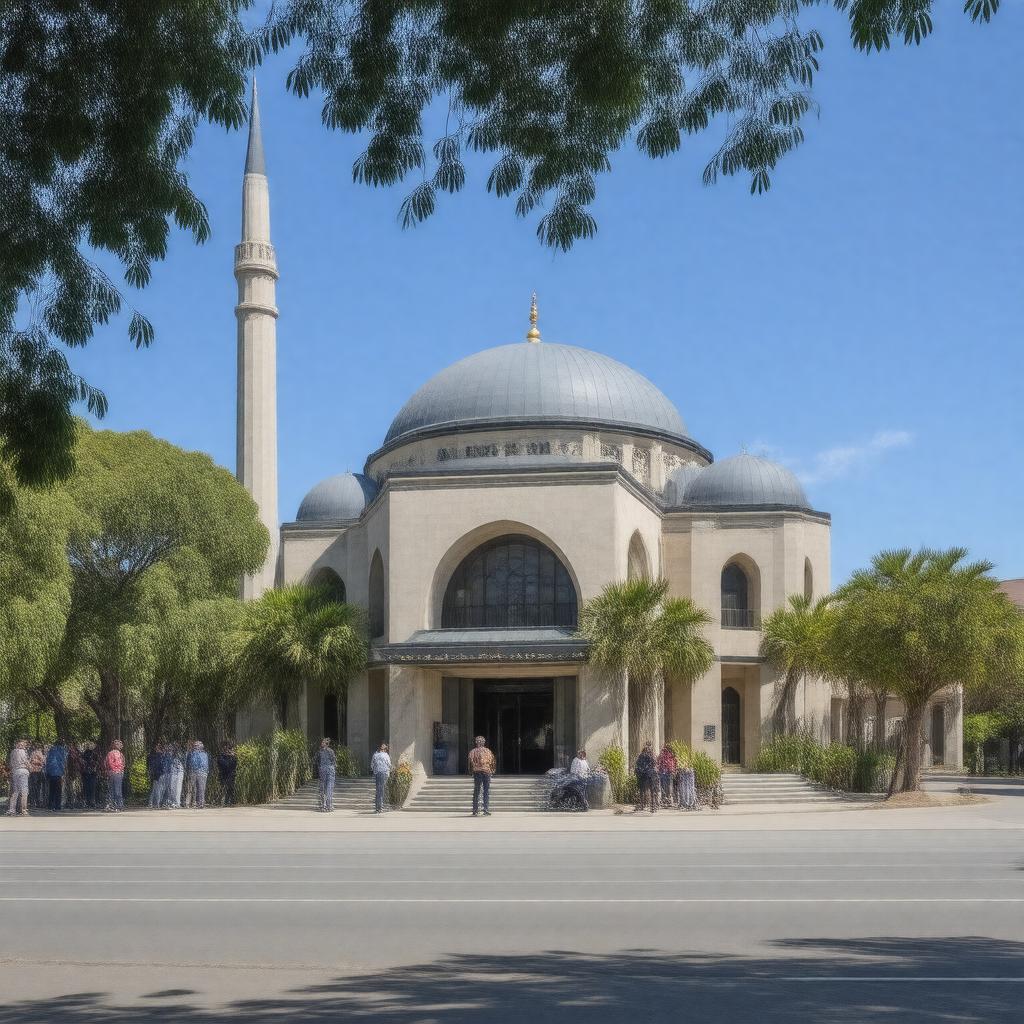 Click to view larger image AI-created image of Baitul Huda Mosque, Australia