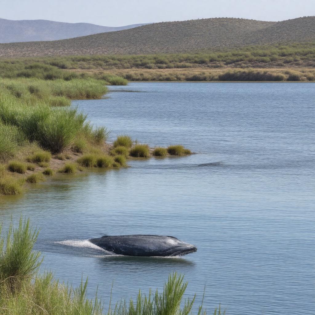 AI-created image of Baja California lagoons