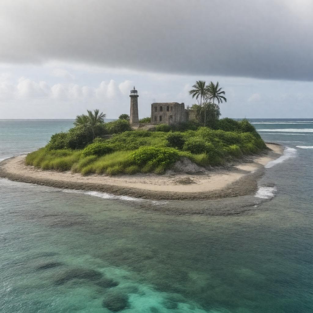 AI-created image of Baker Island