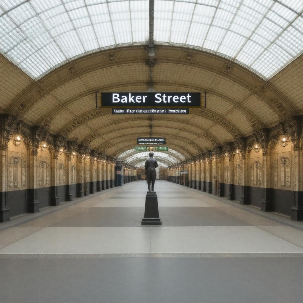 AI-created image of Baker Street tube station