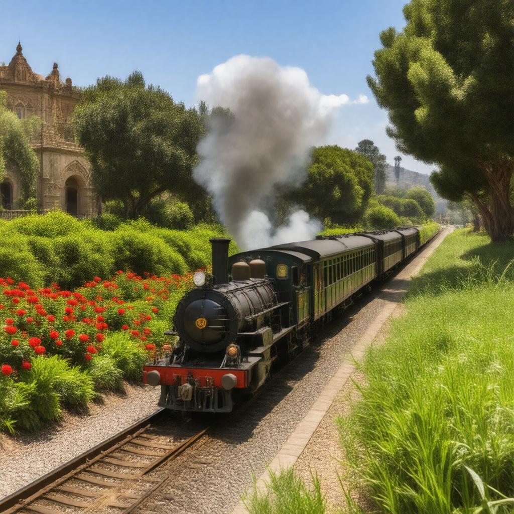 AI-created image of Balboa Park Miniature Railroad