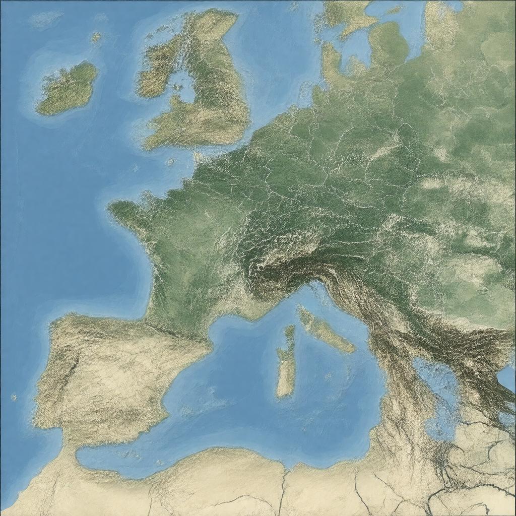 AI-created image of Balkan Peninsula