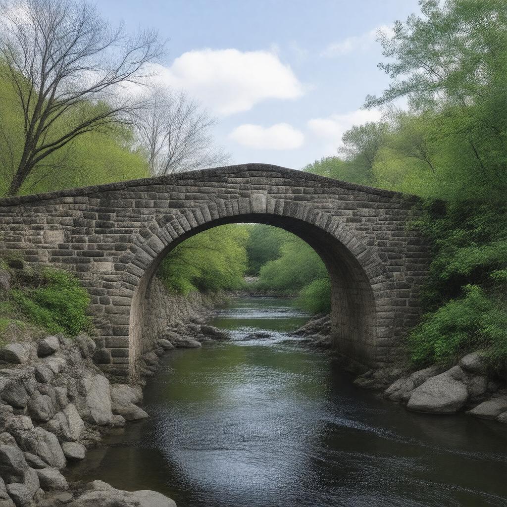 AI-created image of Ballardvale Bridge