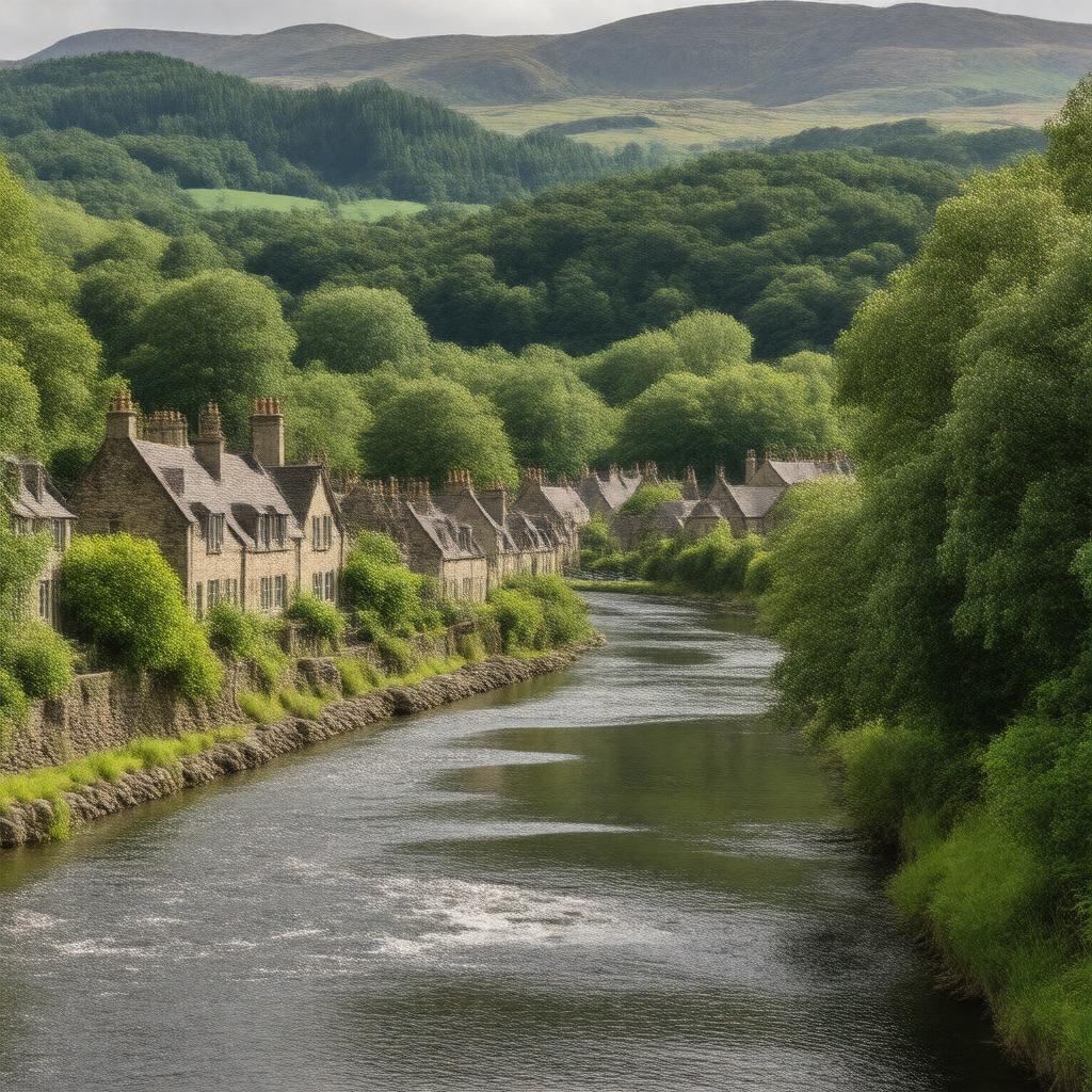 AI-created image of Ballater, Aberdeenshire, Scotland