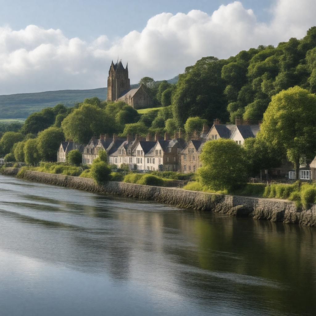 AI-created image of Ballina, County Mayo, Ireland