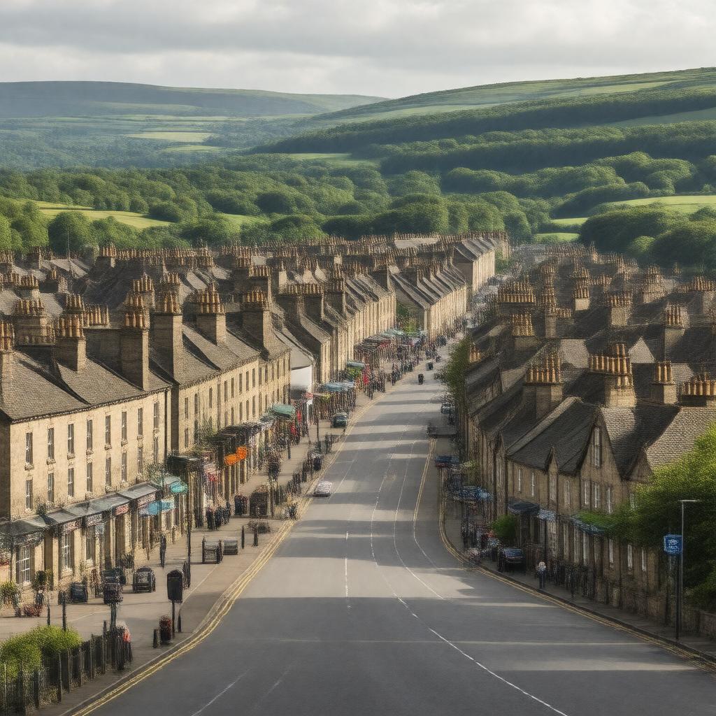 AI-created image of Ballymena, Northern Ireland