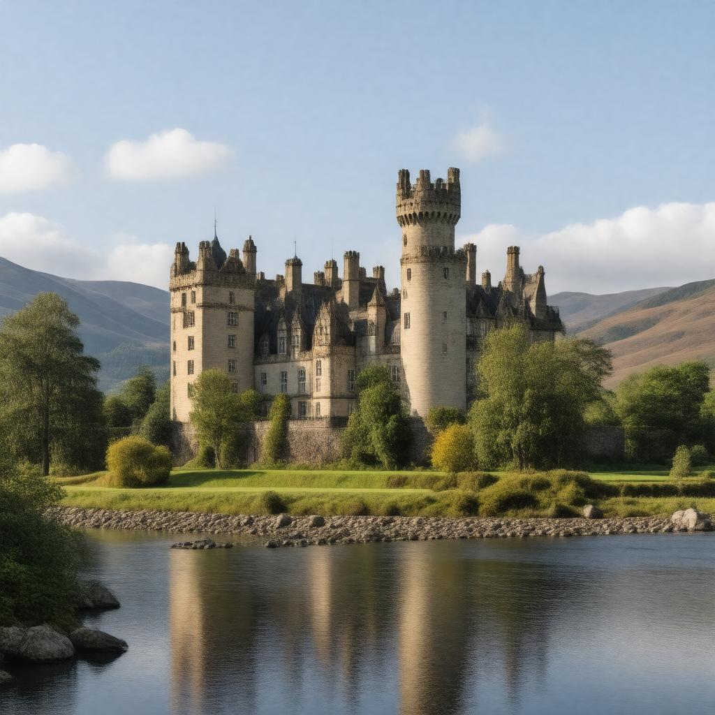 Click to view larger image AI-created image of Balmoral Castle, Aberdeenshire, Scotland