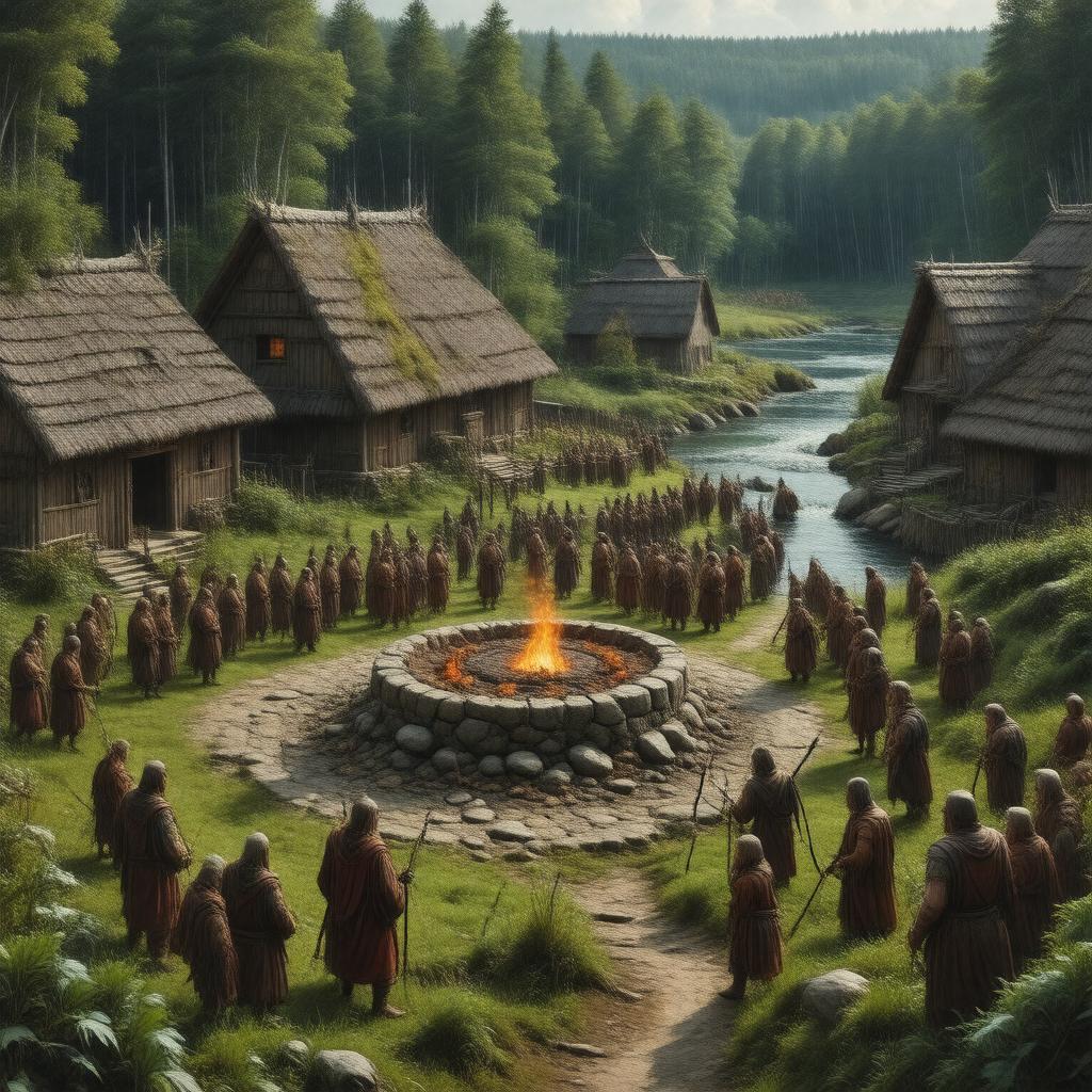 Click to view larger image AI-created image of Baltic tribes