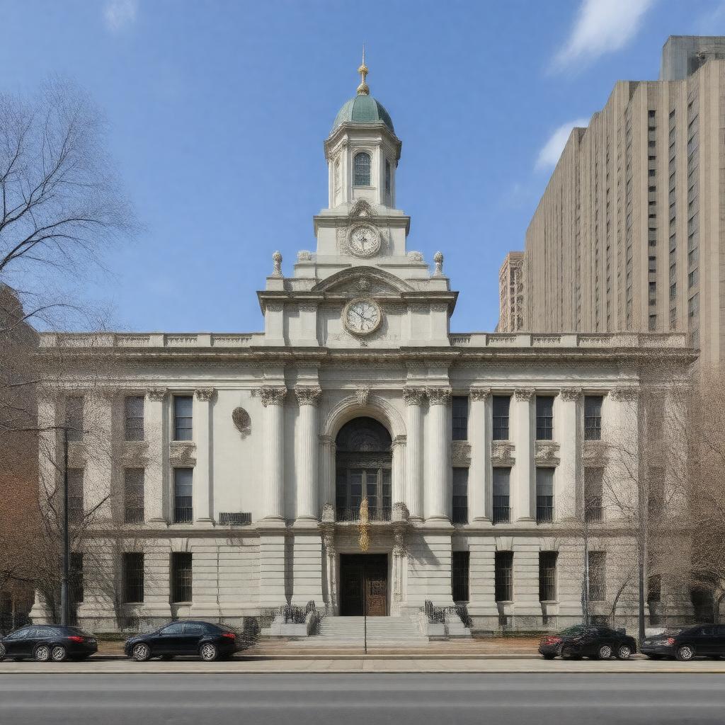 AI-created image of Baltimore City Hall