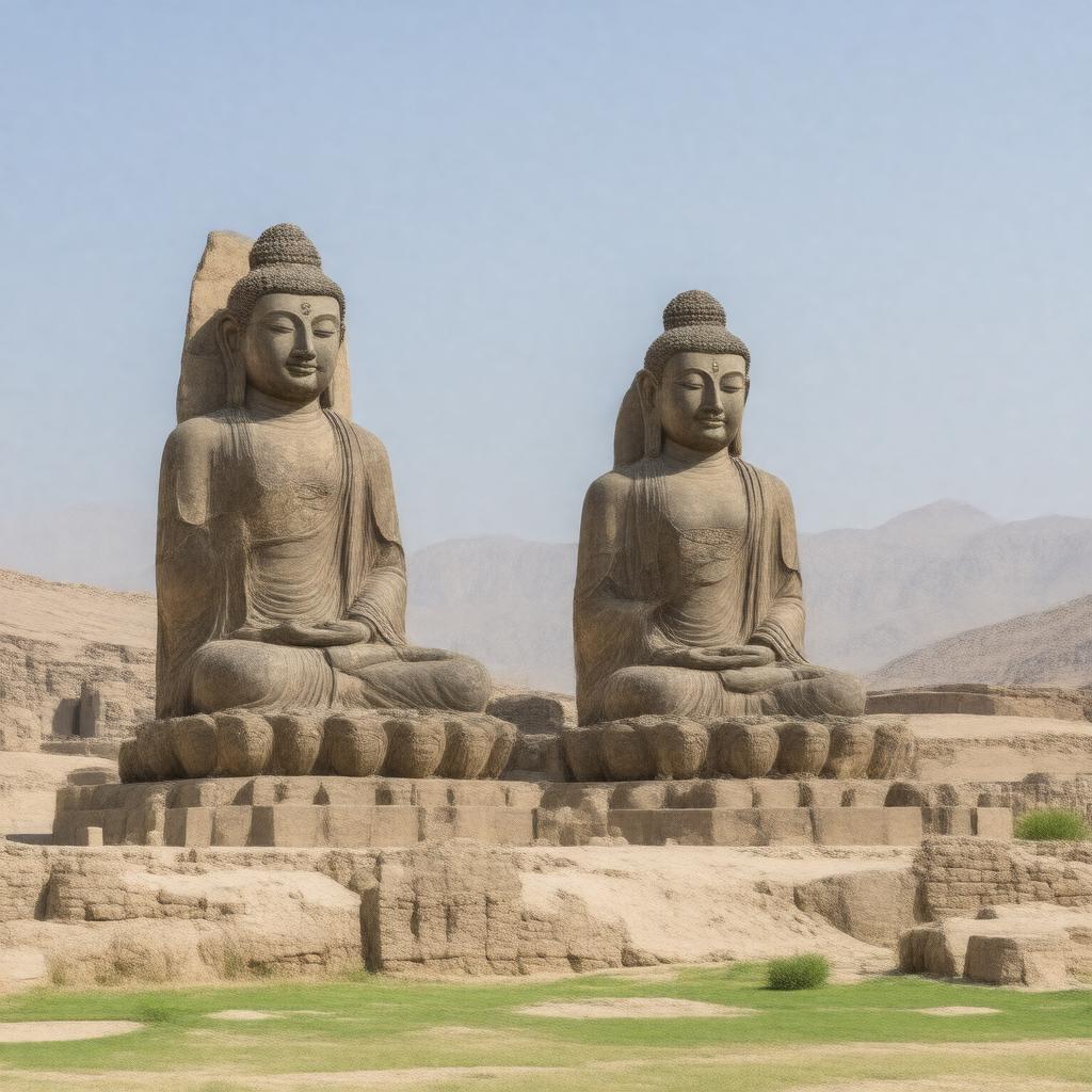 AI-created image of Bamiyan Buddhas