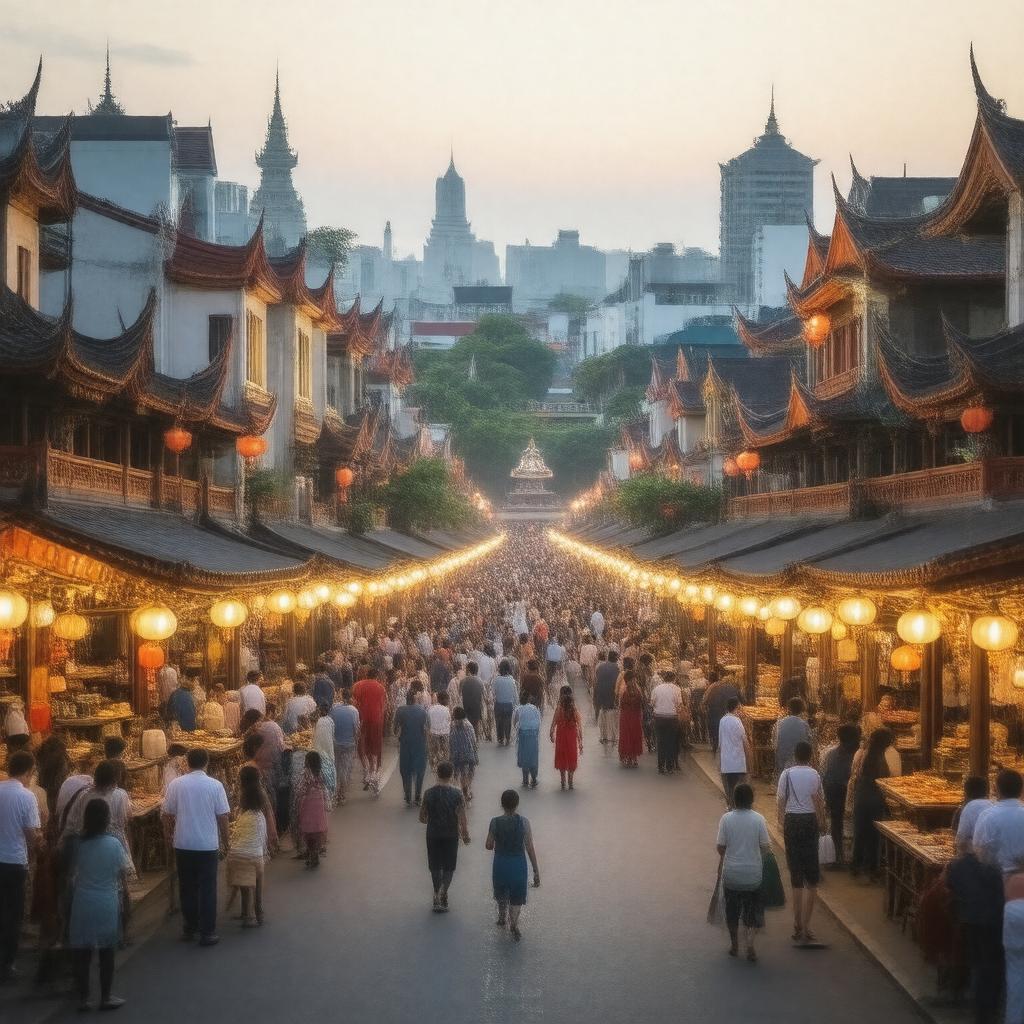 Click to view larger image AI-created image of Bangkok Chinatown