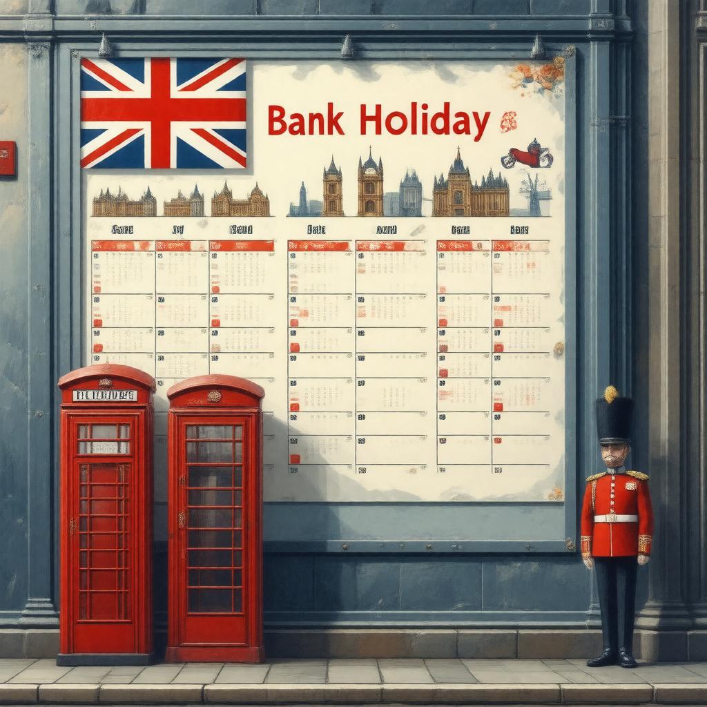 AI-created image of Bank holidays in the United Kingdom