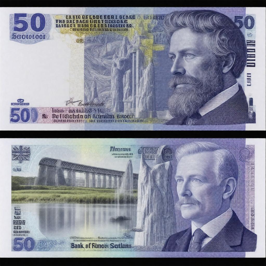 Click to view larger image AI-created image of Bank of Scotland £50 note
