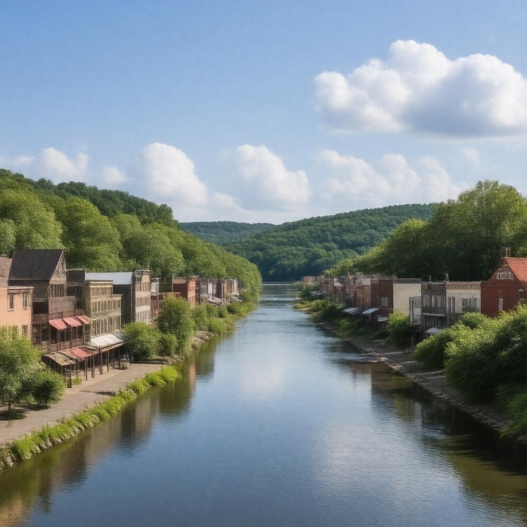 AI-created image of Baraboo, Wisconsin