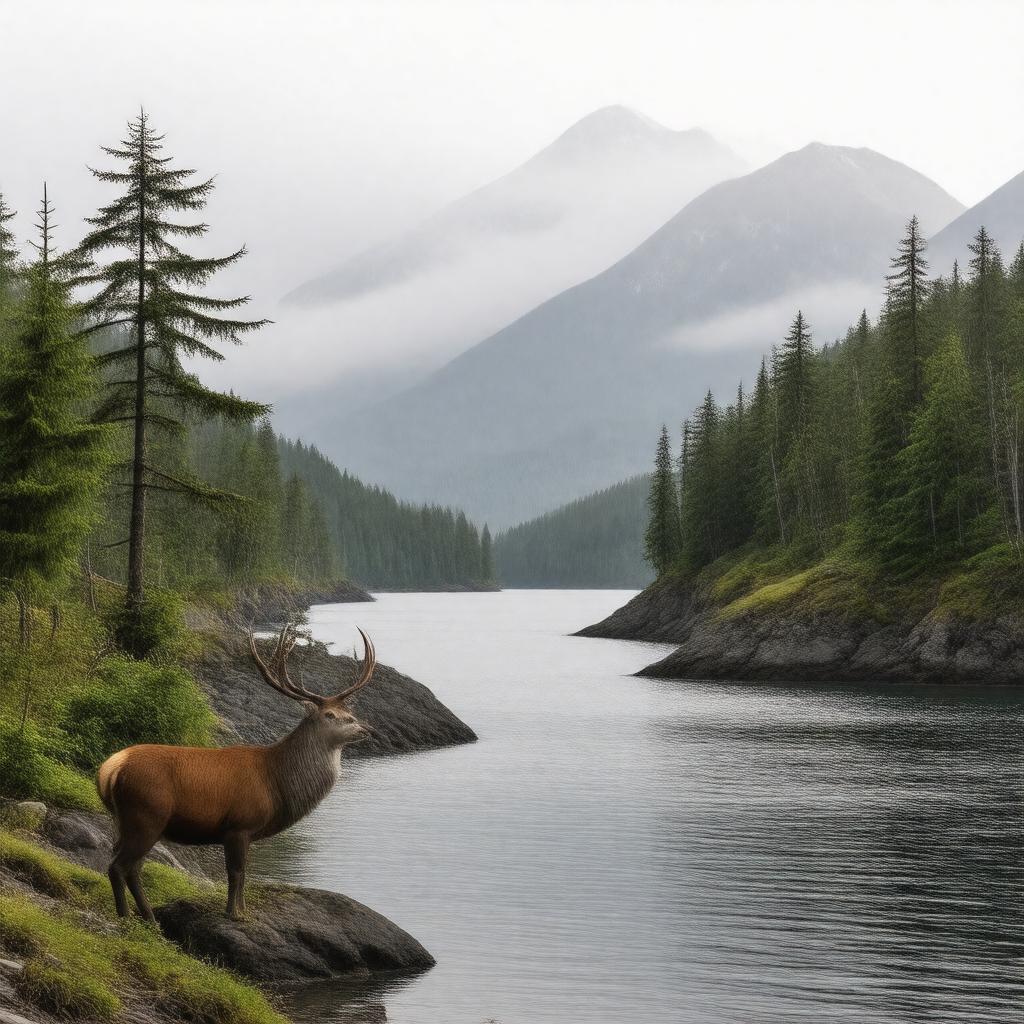 AI-created image of Baranof Island